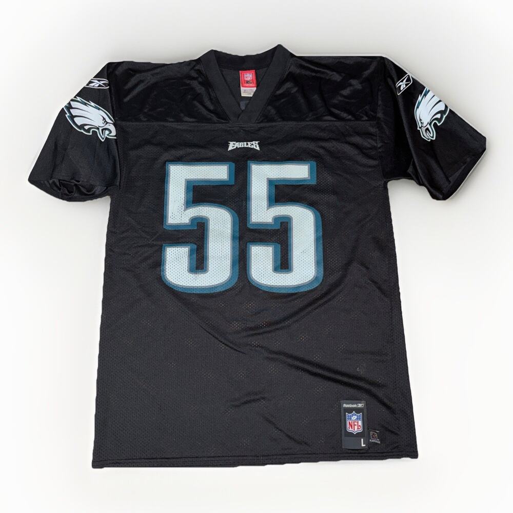 Reebok Stewart Bradley Black Philadelphia Eagles Jersey (Large)